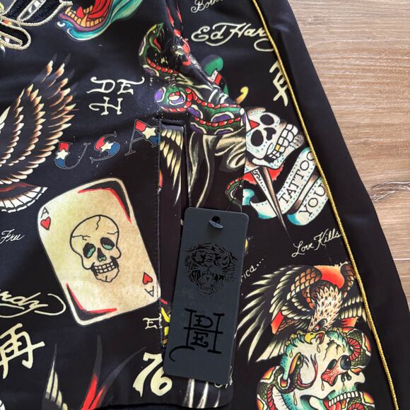 Ed Hardy Tattoo Embroidered Crop Track Jacket XL - Picture 2 of 10